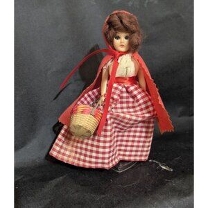 Vintage Natchez 7” Little Red Riding Hood Blue Eyes Open & Close.